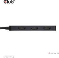 Club3D CSV-1554 USB-C apa - 3x HDMI anya Átalakító Adapter
