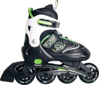 Muuwmi 682 Állítható Egysoros görkorcsolya szett 33-36 méret - Fekete / Zöld