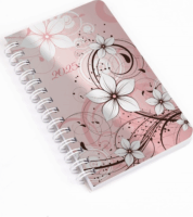 Realsystem 78x128 mm 2025 Heti Spirálos mini Naptár - Virágos