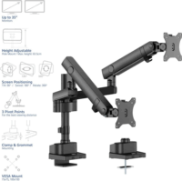 ACT AC8328 17"-35" LCD TV / Monitor asztali tartó kar - Fekete (2 kijelző)