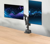 ACT AC8328 17"-35" LCD TV / Monitor asztali tartó kar - Fekete (2 kijelző)