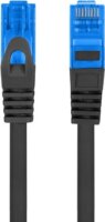 Lanberg PCF6A-10CC S/FTP Cat6a RJ45 Patch kábel 0.5m - Fekete
