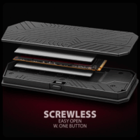 Axagon EEM2-GAM M.2 NVMe & SATA USB-C Külső SSD ház - Fekete