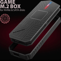 Axagon EEM2-GAM M.2 NVMe & SATA USB-C Külső SSD ház - Fekete