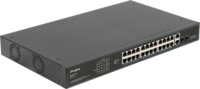 Lanberg RSFE-24P Fémházas 24-port PoE Gigabit Rack Switch