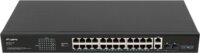 Lanberg RSFE-24P Fémházas 24-port PoE Gigabit Rack Switch