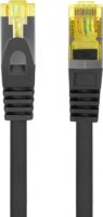 Lanberg PCF6A-10CU S/FTP Cat6a RJ45 Patch kábel 0.25m - Fekete
