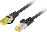 Lanberg PCF6A-10CU /SFTP Cat6a RJ45 Patch kábel 0.5m - Fekete