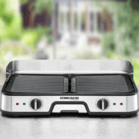 Rommelsbacher BBQ 2025 Elektromos Asztali Grillsütő 2000 Watt - Ezüst/Fekete