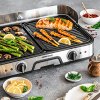 Rommelsbacher BBQ 2025 Elektromos Asztali Grillsütő 2000 Watt - Ezüst/Fekete