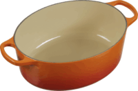 Le Creuset Signature 27cm Öntöttvas Főzőedény 4.1L - Narancssárga