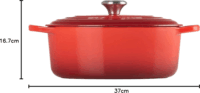 Le Creuset Signature 29cm Öntöttvas Főzőedény 4.7L - Piros