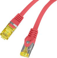 Lanberg PCF6A-10CU S/FTP Cat6a RJ45 Patch kábel 0.25m - Piros