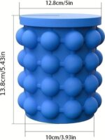 Iris KT-567 Szilikon jégkocka tartó Fedővel (10 x 13 x 13 cm) - Kék