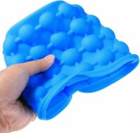 Iris KT-567 Szilikon jégkocka tartó Fedővel (10 x 13 x 13 cm) - Kék