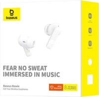Baseus Bowie E20 Bluetooth Fejhallgató Headset Töltőtokban - Fehér