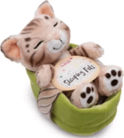 Nici Green Szunyókáló bengáli cica kosárban plüss figura 15 cm