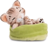 Nici Green Szunyókáló bengáli cica kosárban plüss figura 15 cm
