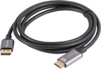 Lanberg CA-DPHD-20CU DisplayPort 1.2 - HDMI 2.0 4K 60Hz kábel 1.8m - Ezüst