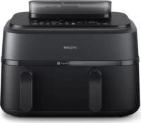 Philips NA550/00 DualBasket Air Fryer Forrólevegős sütő 2x4.5L 2750 Watt - Fekete