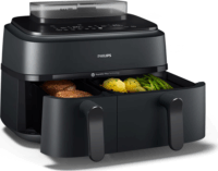 Philips NA550/00 DualBasket Air Fryer Forrólevegős sütő 2x4.5L 2750 Watt - Fekete