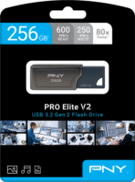 PNY PRO Elite V2 USB-A 3.2 256GB Pendrive - Fekete
