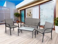 Lifetime Garden 19497 Paris Lounge Rattan Kerti bútor szett 4 darabos - Szürke