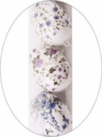 Dekortojás szett virágmintákkal 6 cm - Lila/Kék (6 db/csomag)