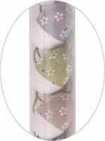 Dekortojás szett színes virágmintákkal 6 cm (6 db/csomag)