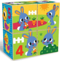 Kids Hits Fa puzzle építőkocka - Vidám farm