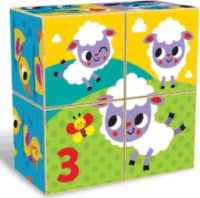 Kids Hits Fa puzzle építőkocka - Vidám farm