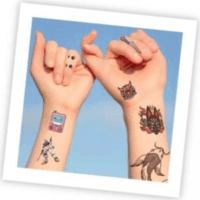 BUKI 75 darabos Lemosható tetoválás - Manga és Kawaii minták