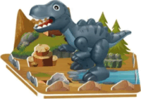 Szétszedhető 7 részes mágneses dinófigura