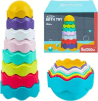 BeiDiOu 8 darabos Toronyépítő fürdőjáték babáknak