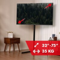 Maclean MC-494 32"-70" LCD TV / Monitor Padlóállvány - Fekete