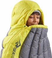 Sea To Summit Mummy Jobb cipzáras Hálózsák 170 x 65 cm (-1 / -7 °C) - Szürke / Sárga