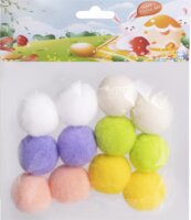 Dekorációs textiltojás (12 db/csomag) - Vegyes színek