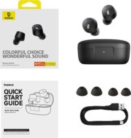 Baseus Bowie E18 Bluetooth Fülhallgató Headset Töltőtokban - Fekete