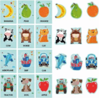 Headu Szótanuló Montessori fejlesztőjáték piciknek 12 kártyával