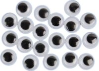 Fekete mozgó szemek 8 mm (24 db/csomag)
