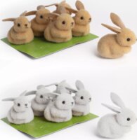 Dekorációs nyuszi figura (6 db/csomag) - Többféle