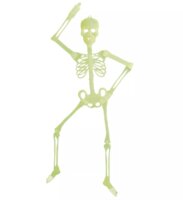 Sötétben világító csontváz dekoráció 90 cm