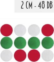 Színes Textilgolyók Kreatív készlet 2 cm - Vegyes színek (48 db/csomag)