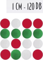 Színes Textilgolyók kreatív készlet 1cm - Vegyes színek (120 db/csomag)