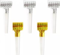 Godan Születésnapi papír anyósnyelv szett - Arany/Ezüst (5 db/csomag)