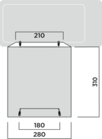 Easy Camp 120504 Utne furgon oldalsátor 310 x 280 x 210 cm