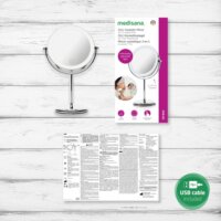 Medisana CM 844 LED Asztali Kozmetikai Sminktükör 20 x 19,2 x 32 cm - Fehér