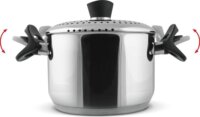 Lamart LT1206 Rozsdamentes Acél Fazék Szűrő fedéllel Ø 24cm 5,8L - Inox