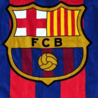 FC Barcelona Baba poncsó törölköző (60 x 120 cm) - Kék/Piros mintás