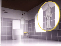 Három szintes és öt szobás Fa babaház bútorokkal - 70 cm